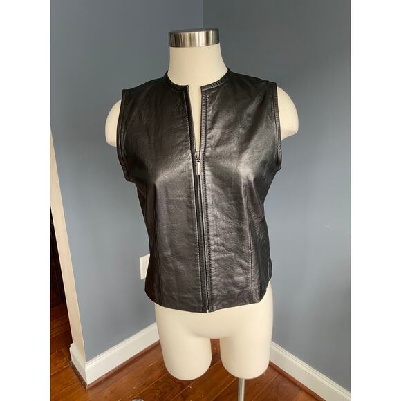 Genuine leather vest from the 90’s - Picture 7 of 8
